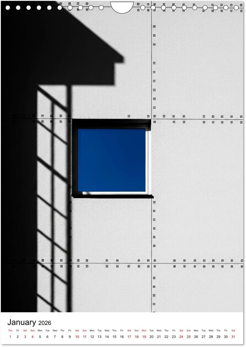 Façade architecture in the BAUHAUS style, US-Version (Wall Calendar 2026 DIN A4 Portrait), CALVENDO 12 Month Wall Calendar