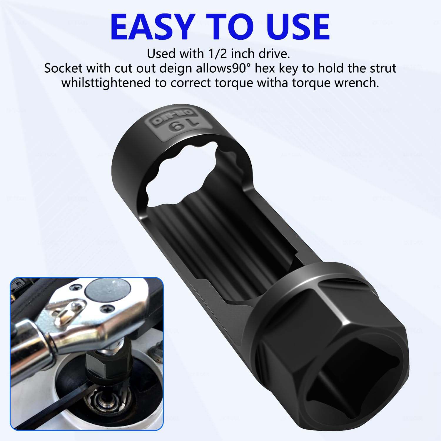 ZKTOOL 081 zestaw gniazd nasadowych z nakrętką napinającą 18 mm 19 mm 21 mm 22 mm 24 mm