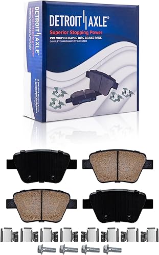 Miniatura 122 de Detroit Axle - Pastillas de Freno Delantero para Ford Fusion Lincoln MKZ Zephyr Mercury Milan Mazda 6, Pastillas de Freno Cerámica Reemplazo