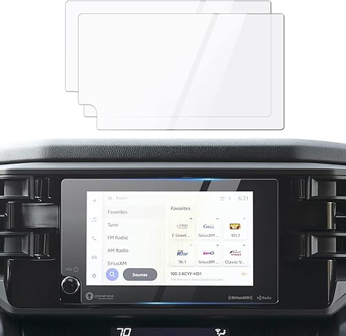 Autorder 2 protectores de pantalla para Toyota Tundra 2022 2023 2024 2025 Accesorios de vidrio templado 9H navegación pantalla táctil película