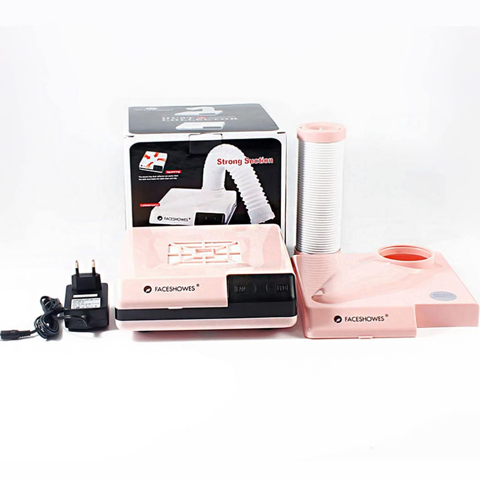 SenhE Aspirapolvere per Unghie, Dentale Aspiratore Portatile con Tubo di Aspirazione Retrattile, Aspiratore per Banco di Lavoro Dentale per Laboratorio Dentale