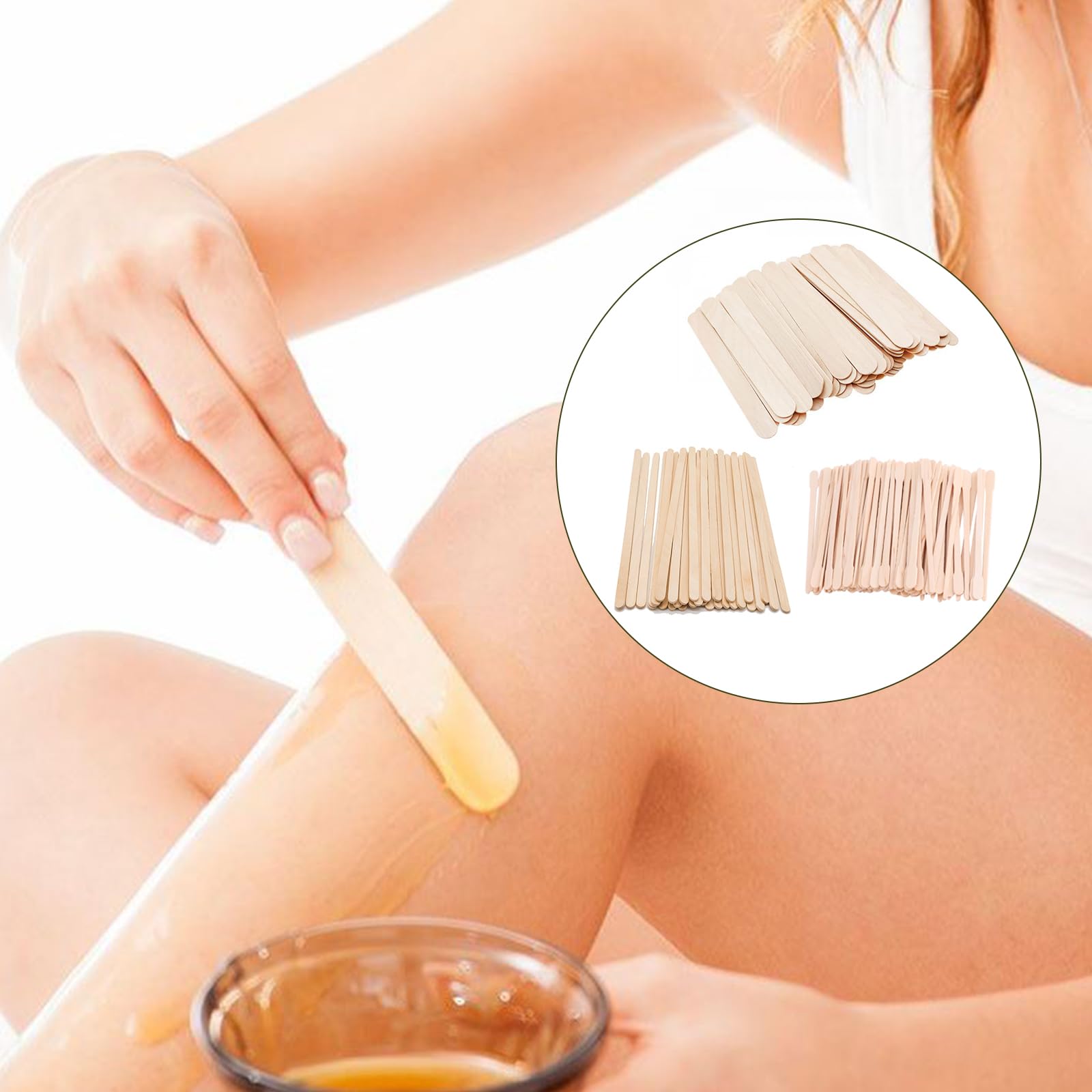 Spatule Cire Epilation, Spatule Bois Epilation, Baton Epilation Cire, Baton Cire Epilation, Spatule Bois pour Cire, 250 Pièces Bâtons de Cire, pour Épilation Sourcils Lèvres Corps, 3 Tailles