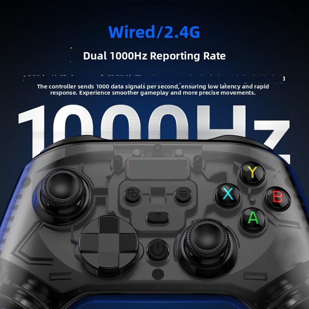 Manette sans fil Bluetooth avec effet Hall analogique pour Nintendo pour Switch PC Smartphones et (noir)