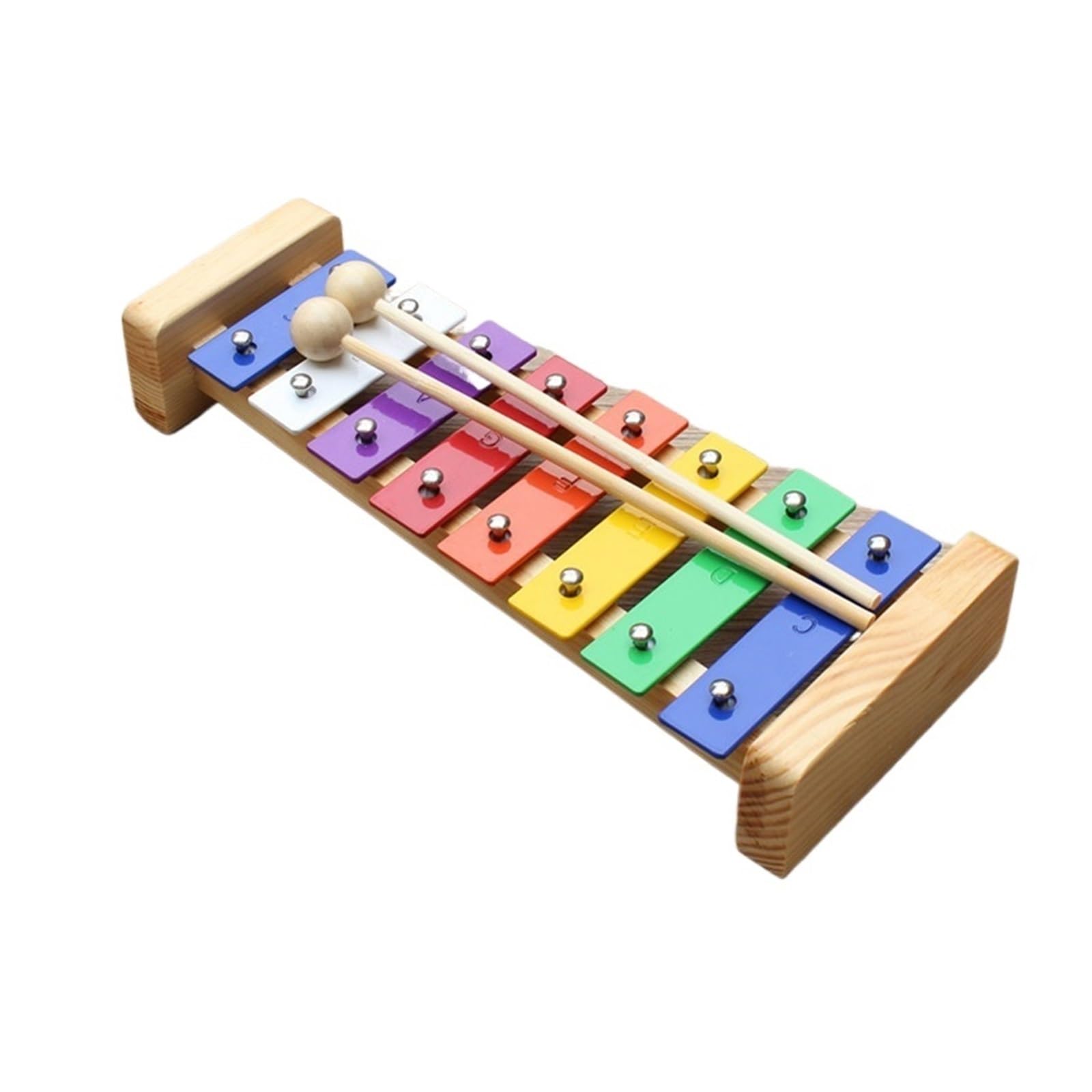 Xilofono Xilofono a 8 tasti | Strumento musicale in metallo con tastiera musicale in legno