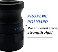 Vista 2 de BITOBITOTU - 2 accesorios Camlock Poly NPT A-50 1/2 pulgadas, tipo A, acoplamientos estándar de leva, accesorios de bloqueo de leva, ajuste