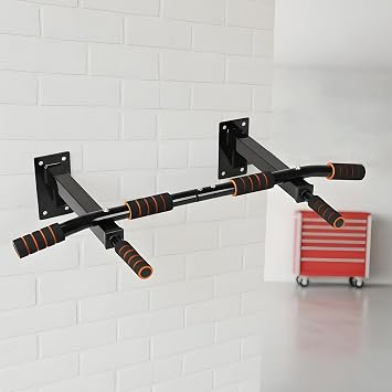 Wall Mounted Pull Up Bar, Dip Rack Equipment, Fitness Dip Stand | For Home Gym Fitness Workout Indoor Exercise