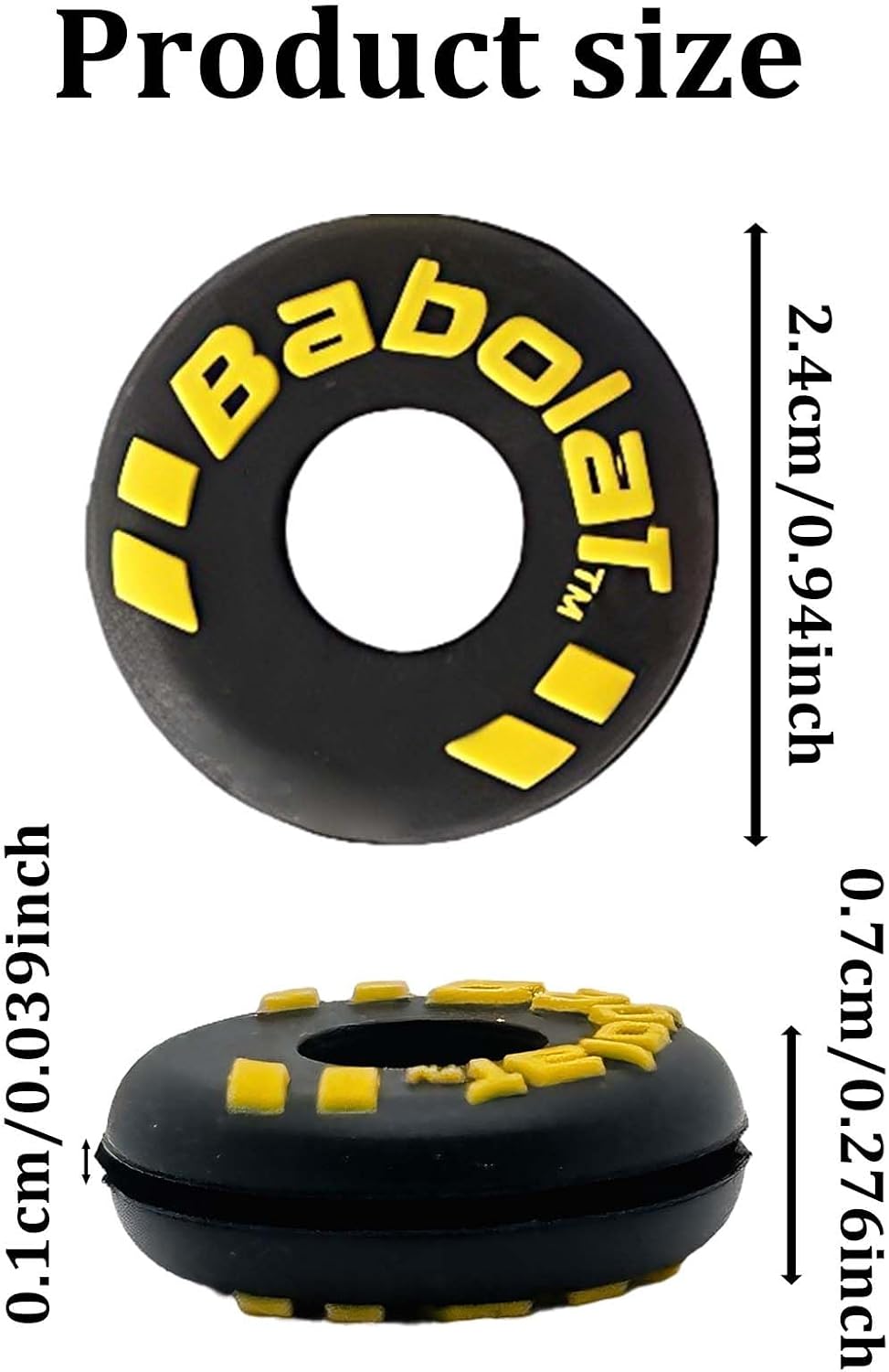 Rubber Tire Shape Tennis Vibration Dampeners, Shock Absorbers for Tennis Rackets, Industrial-Grade Rubber Tennis Racquet Dampeners, Anti-Vibration Accessories, Colorful Tennis Equipment Gift image 2