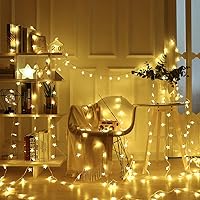 Vista 7 de IRIDESCENT Star String Lights, 16ft/5m 50 LED Plug in String Lights Warm White Fairy Lights for Christmas/Wedding/Party Indoor and Outdoor Decoration