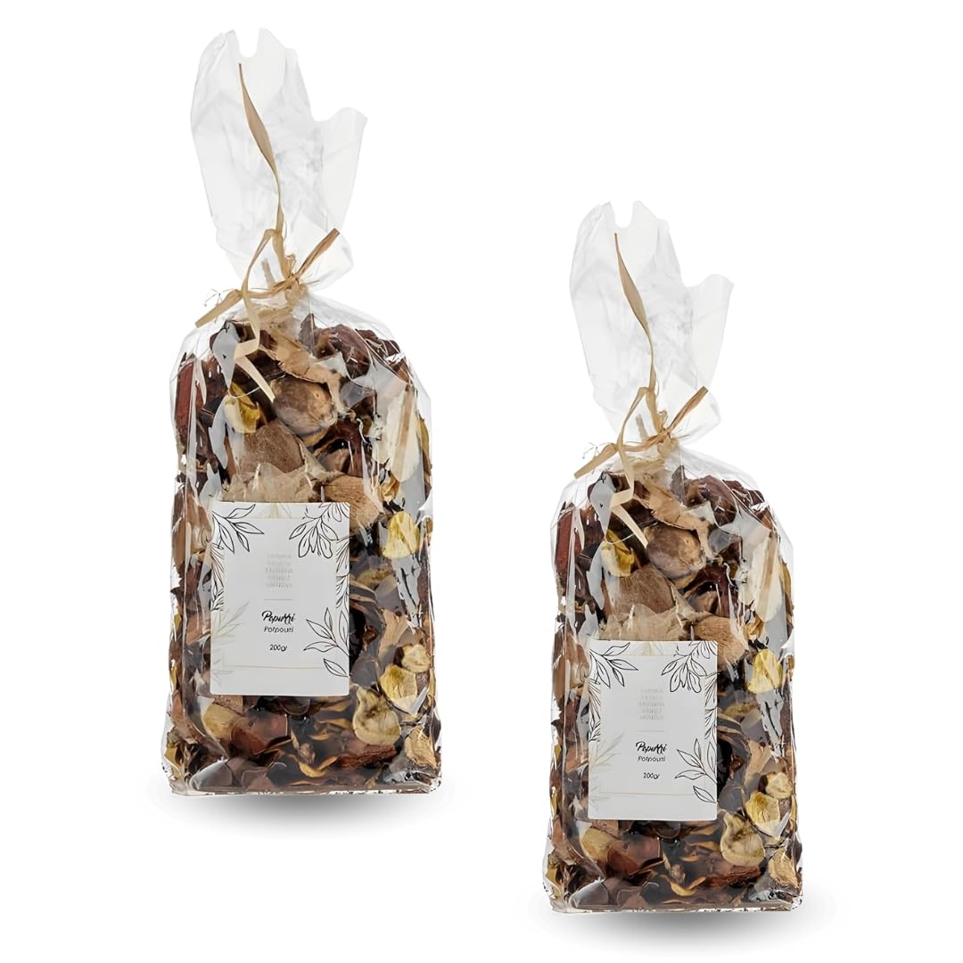 PARENCE.- Set di 2 bustine popourri gusto vaniglia - Decorazioni e profumi per la casa, naturali, versatili - Vaniglia 280g