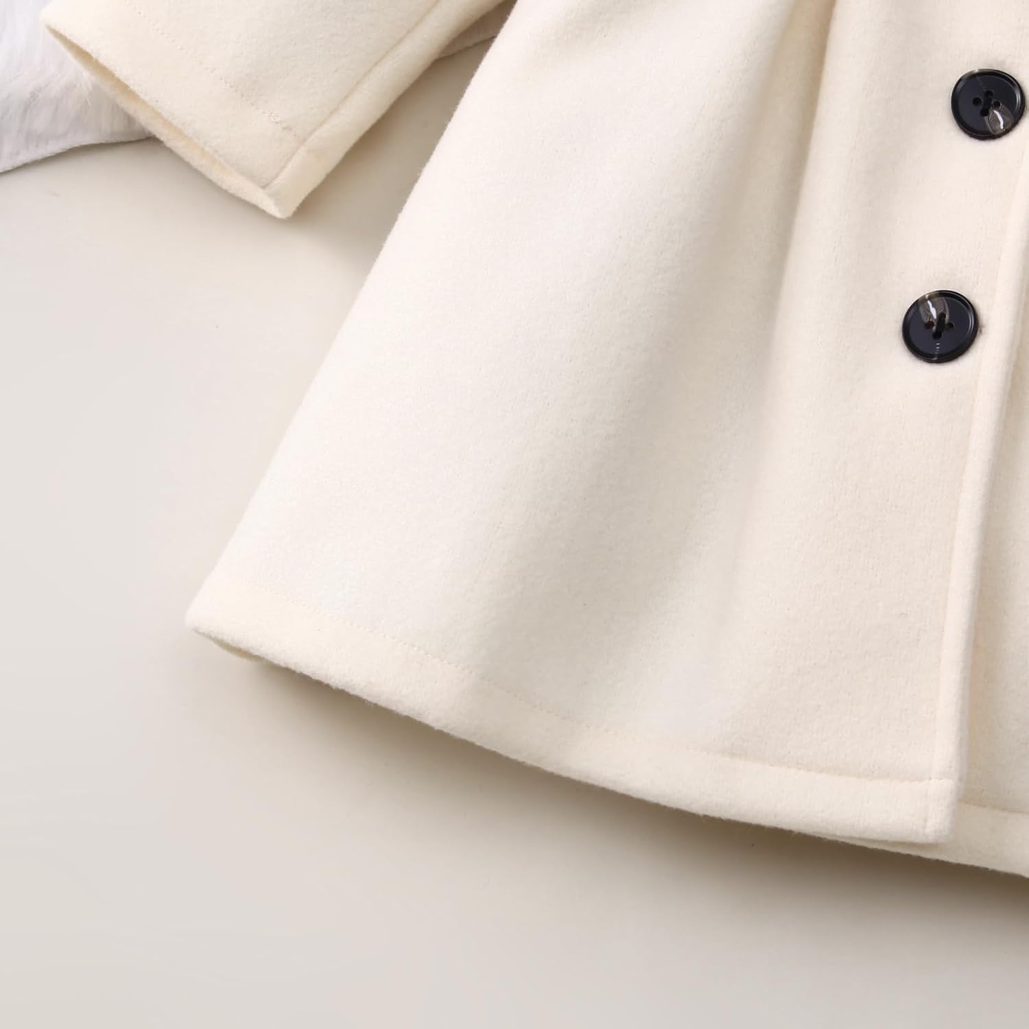 Toddler Baby Girl Dress Coat Lapel Button Jackets Clothes Long Sleeve Solid Color Fall Winter Outfit