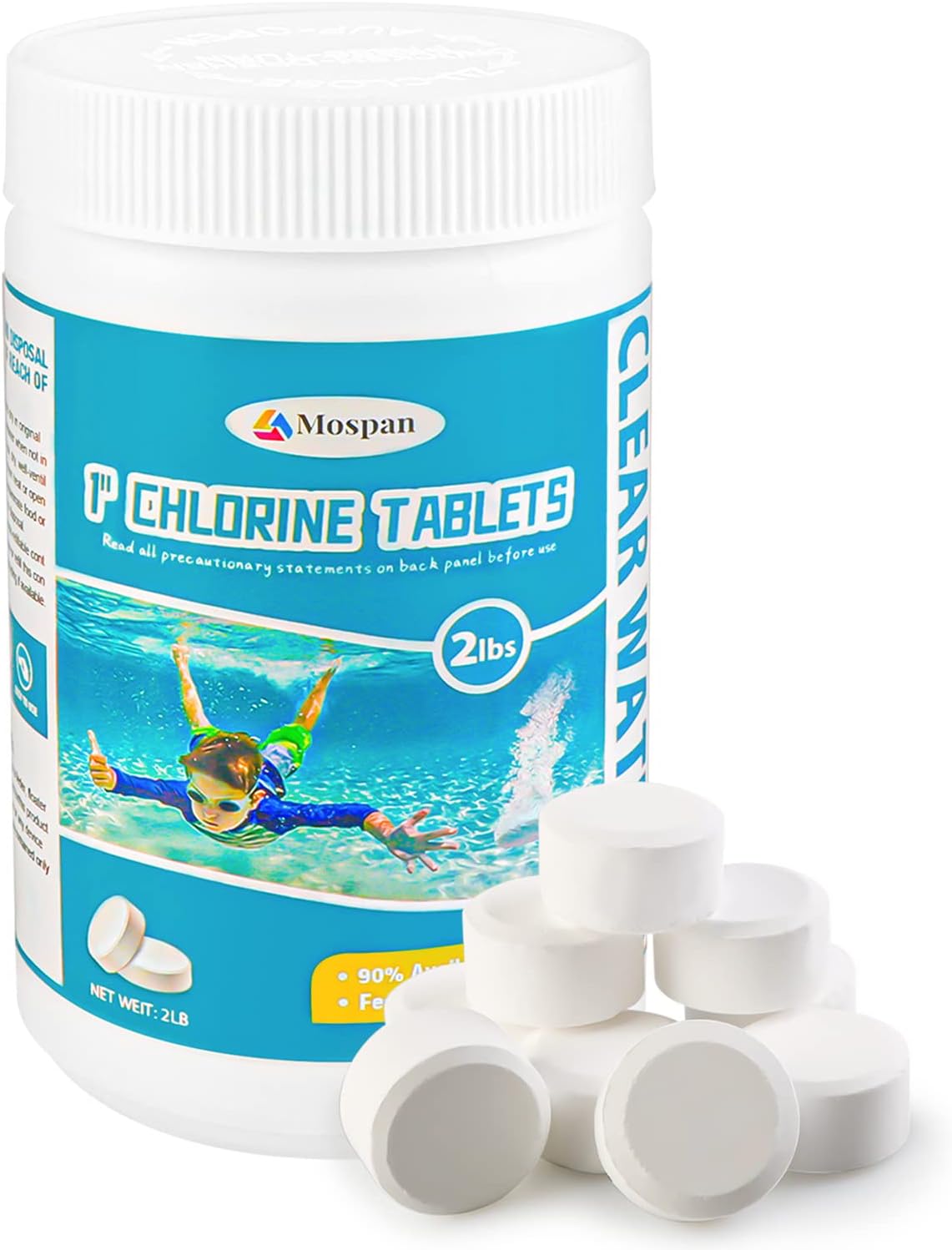 Clearwater CH0022 Fast Action Tabs, Chlorine Tablets for Hot Tub and