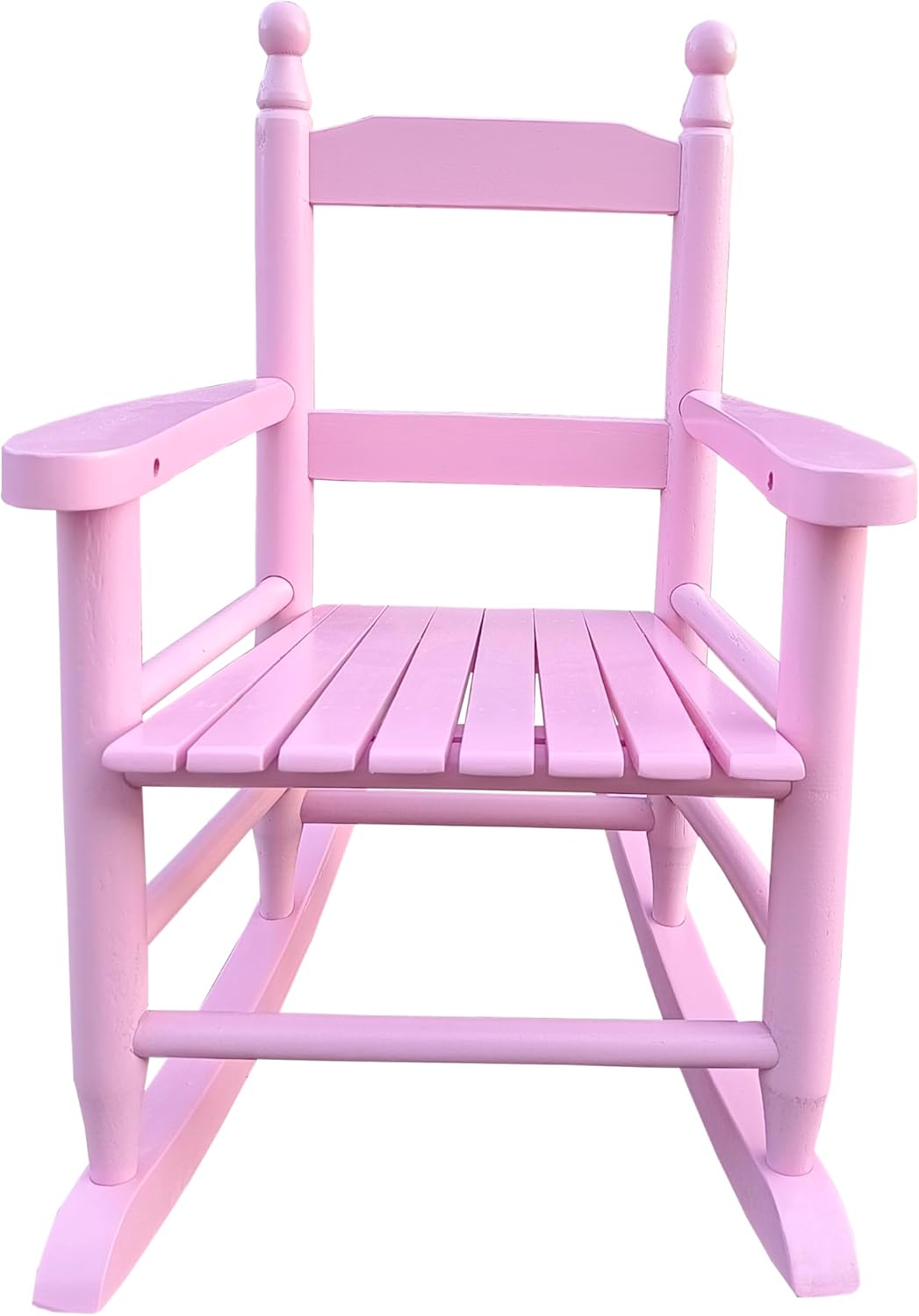 Kids Rocking Chair – Rose Red Indoor/Outdoor Chair for Toddlers and Children, Durable and Comfortable Seating for Playroom, Nursery, or Patio -Pink