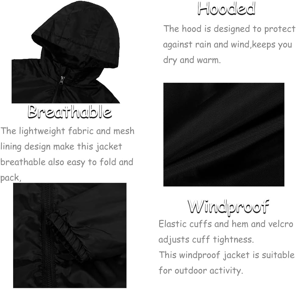 SNOW DREAMS Boys Rain Jackets Lighweight Spring Jacket Raincoat Waterproof Rain Coats Windbreaker - Image 4