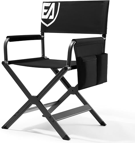 EVER ADVANCED Silla de directores ligera de aluminio plegable, sillas plegables de cine de estudio, silla de vendedor de eventos, asiento de 19