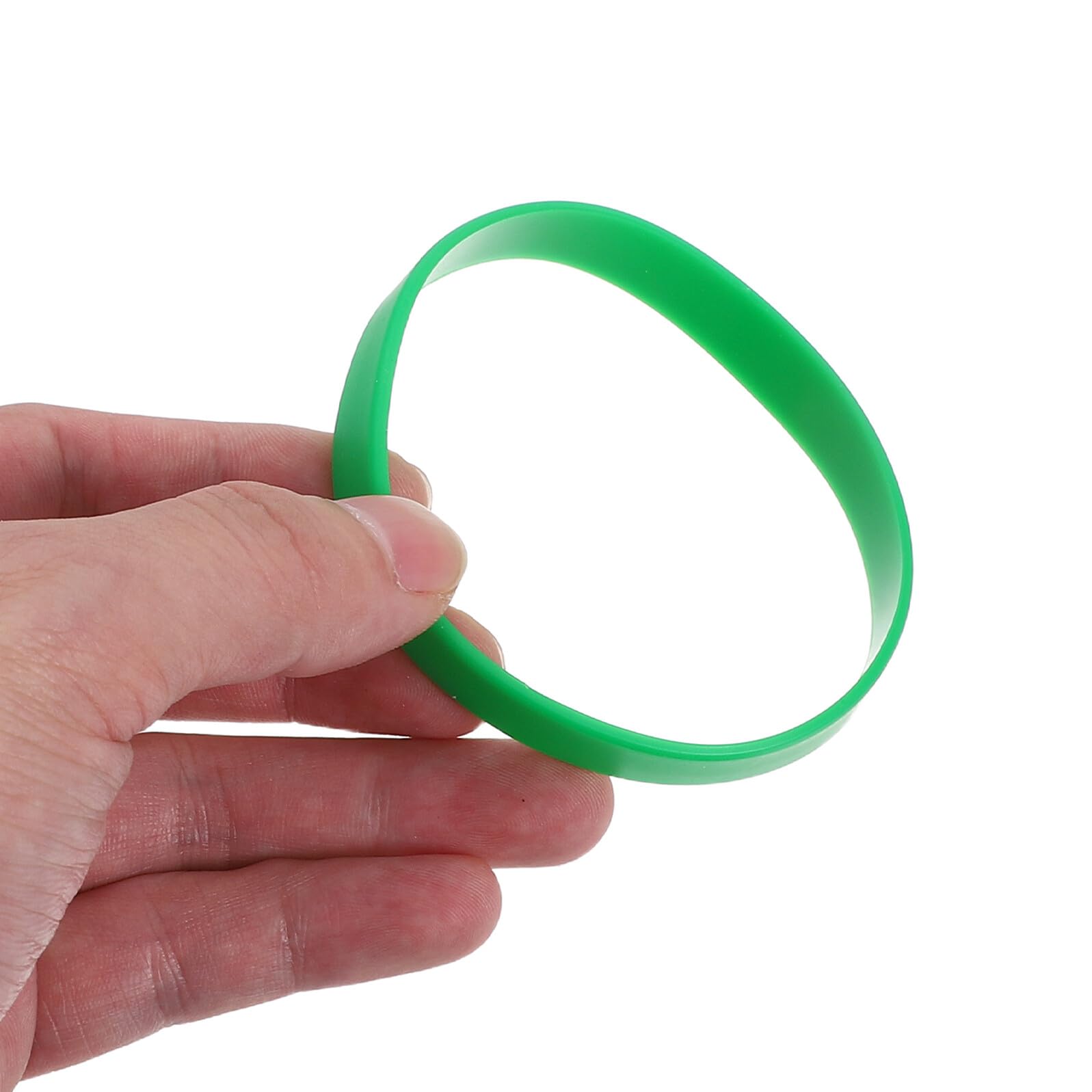 100 Pièces Bracelet Silicone Vert Élastique Confortable pour Équipes Sportives Garçon Fille Fêtes Saint Patrick