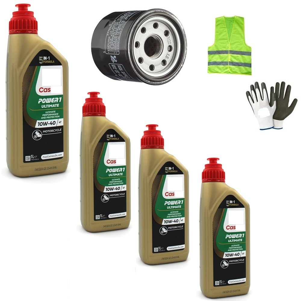 COMPATIBILE CON KTM 990 ADVENTURE KIT TAGLIANDO CAMBIO OLIO PER MOTO 4 LITRI DI OLIO C (ASTROL) 10W40 4T POWER 1 RACING SINTETICO+FILTRO OLIO MANUTENZIONE MOTORE