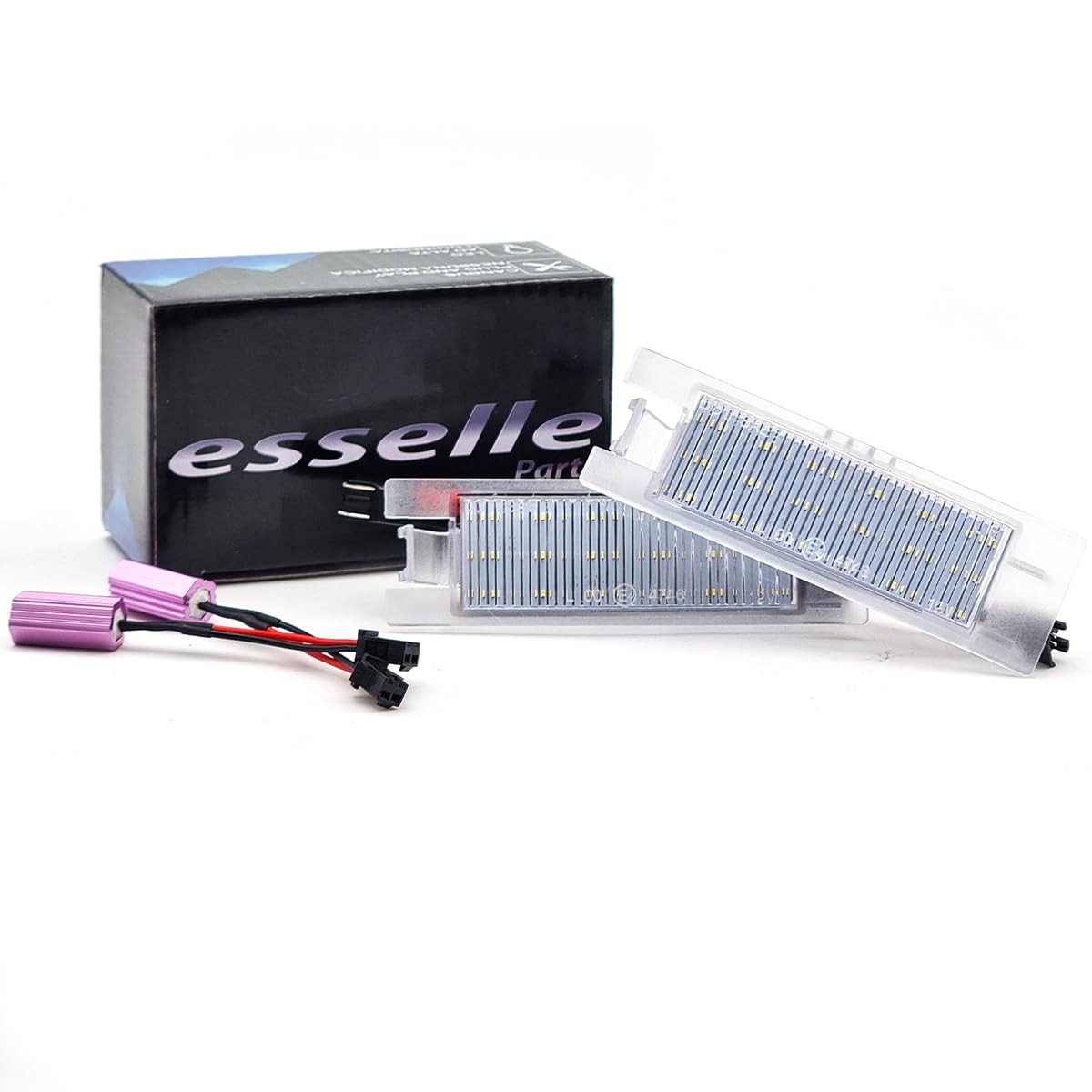 Placchette Luci Targa LED Compatibili Alfa Romeo 147 156 159 4C Brera Giulietta GT Mito Spider 18 SMD CANBUS T10 W5W 6000K Bianco Freddo Plug & Play Nessun Messaggio di Errore