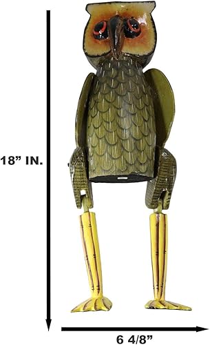 Miniatura 2 de Ebros Gift Balikraft - Estatuilla decorativa de madera tallada a mano Burung Hantu Wayang, búho del bosque nocturno, estante decorativo para