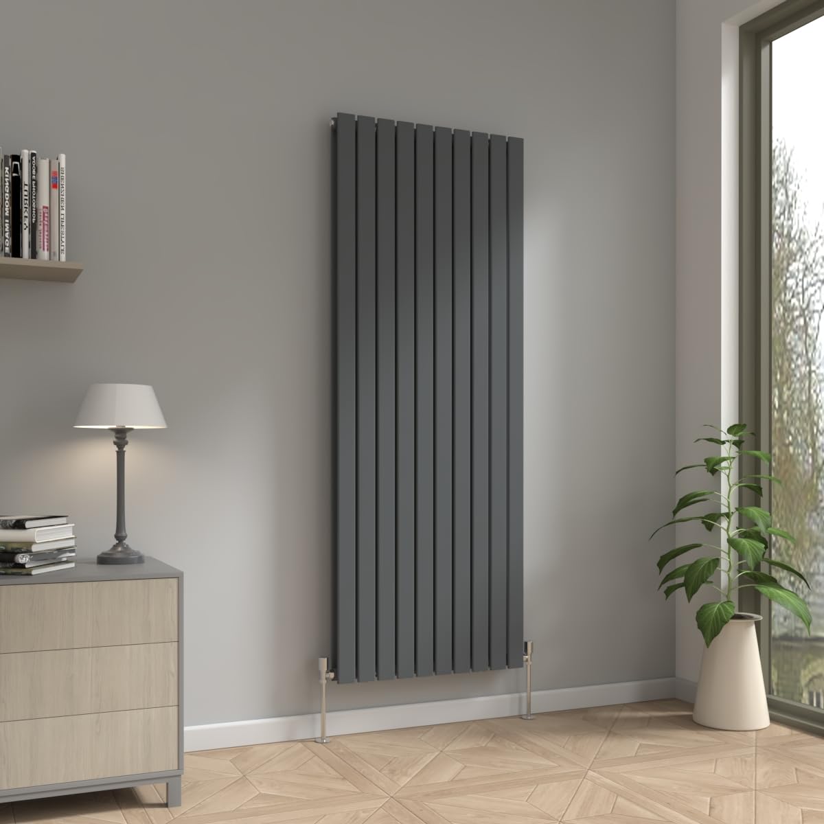 Nrg 1800X680mm Vertical Flat Panel Designer Radiator Double Column