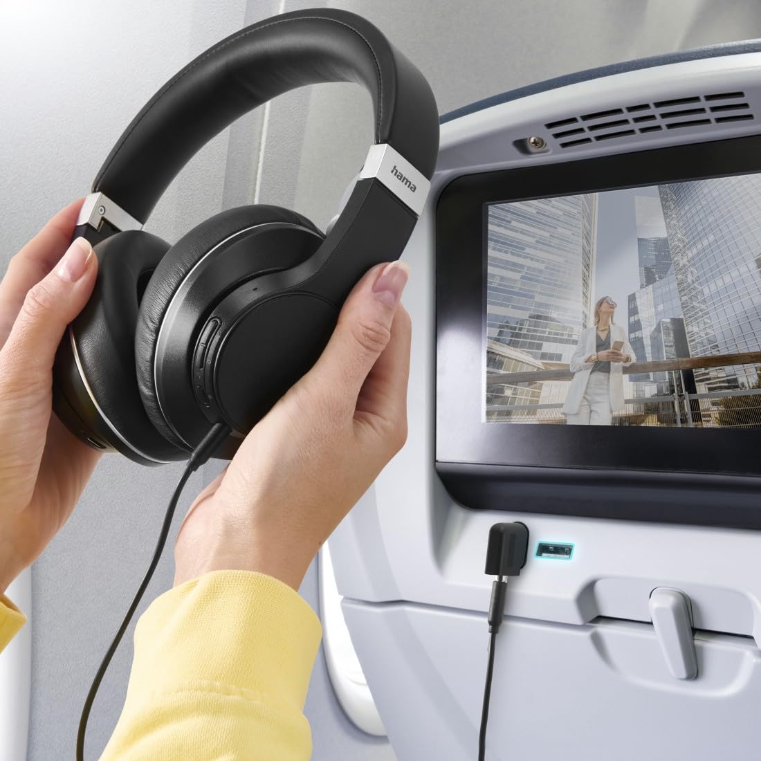 Hama Cuffie Bluetooth Passion Voyage (Over Ear, Cancelling del rumore, ricarica wireless, cuffie con microfono, con funzione touch, cuffie Bluetooth, cuscinetti auricolari) nero