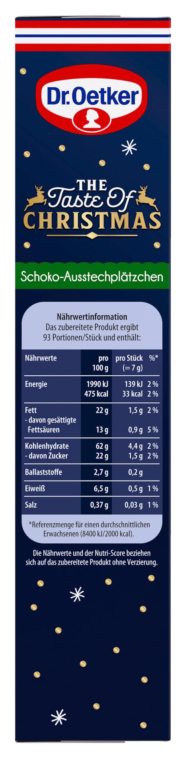 Dr. Oetker Schoko-Ausstechplätzchen – 6er Pack Backmischungen für Schoko-Kekse aus Mürbeteig, Teig für leckere Weihnachtsplätzchen, Keksmischung für weihnachtliches Gebäck