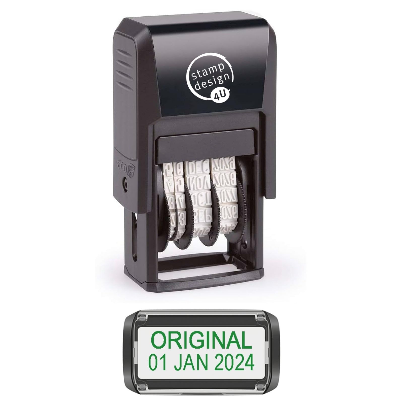 Self Inking Changeable Date Stamp - Original Date Stamp in Green Ink