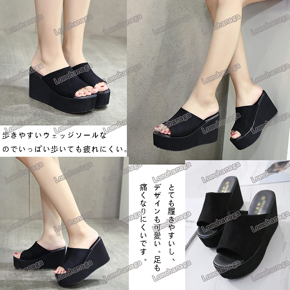 Amazon.co.jp: ロモハナガ ウエッジソール サンダル ヒール10cm 厚底