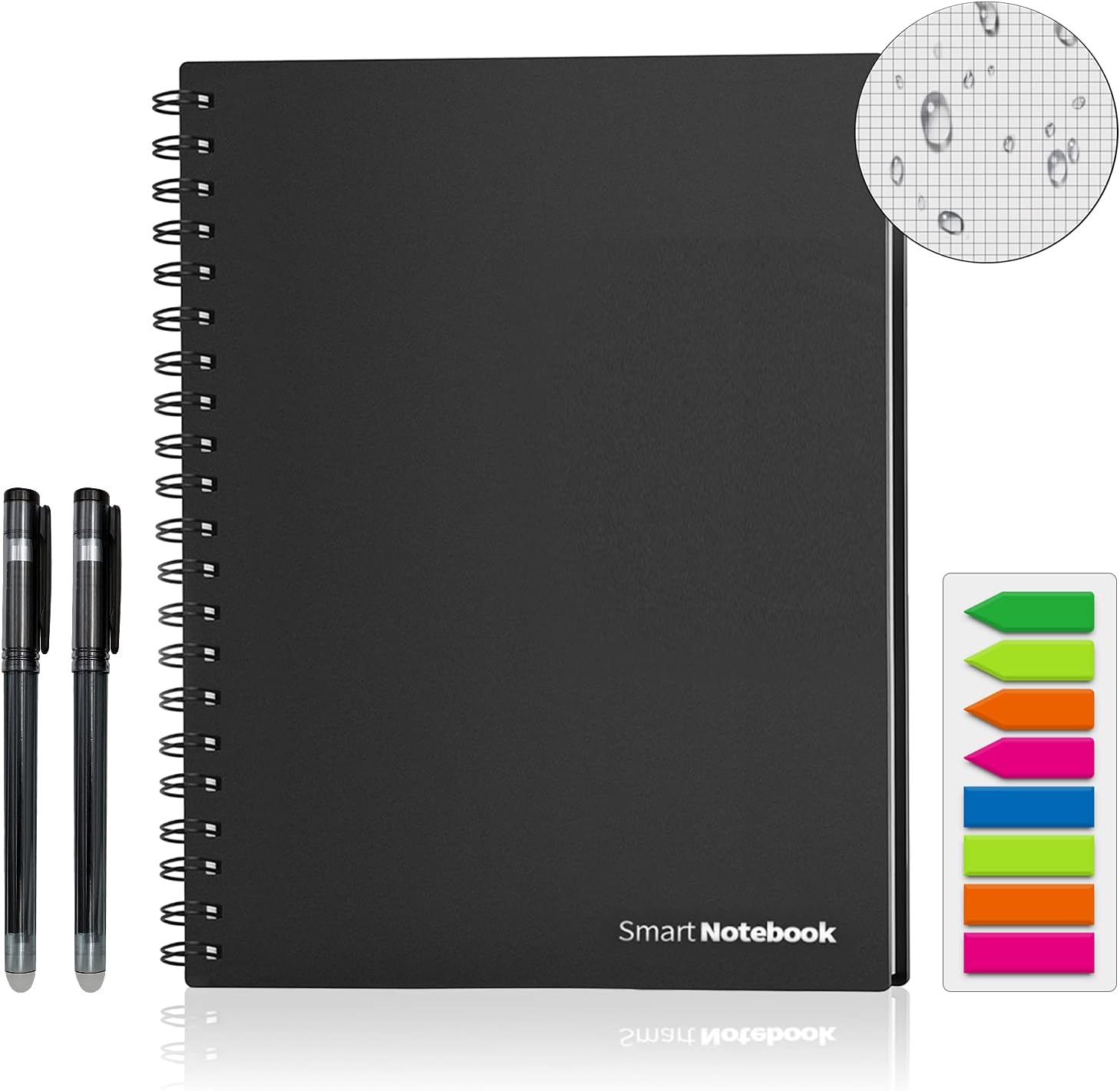 Reusable Smart Notebook Erasable Wirebound Notebook Sketch Pads APP Storage(A4)