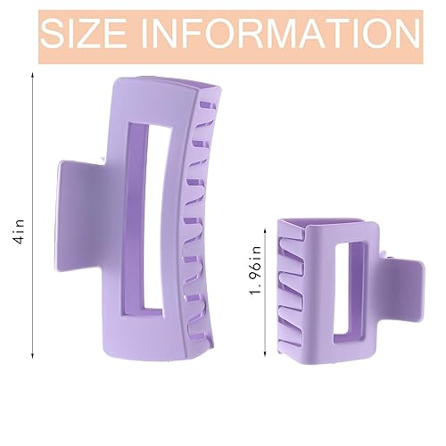 Miniatura 8 de Paquete de 12 pinzas cuadradas para el cabello, rectangulares neutrales grandes y pequeñas, antideslizantes, mate, grandes para mujeres, pinzas