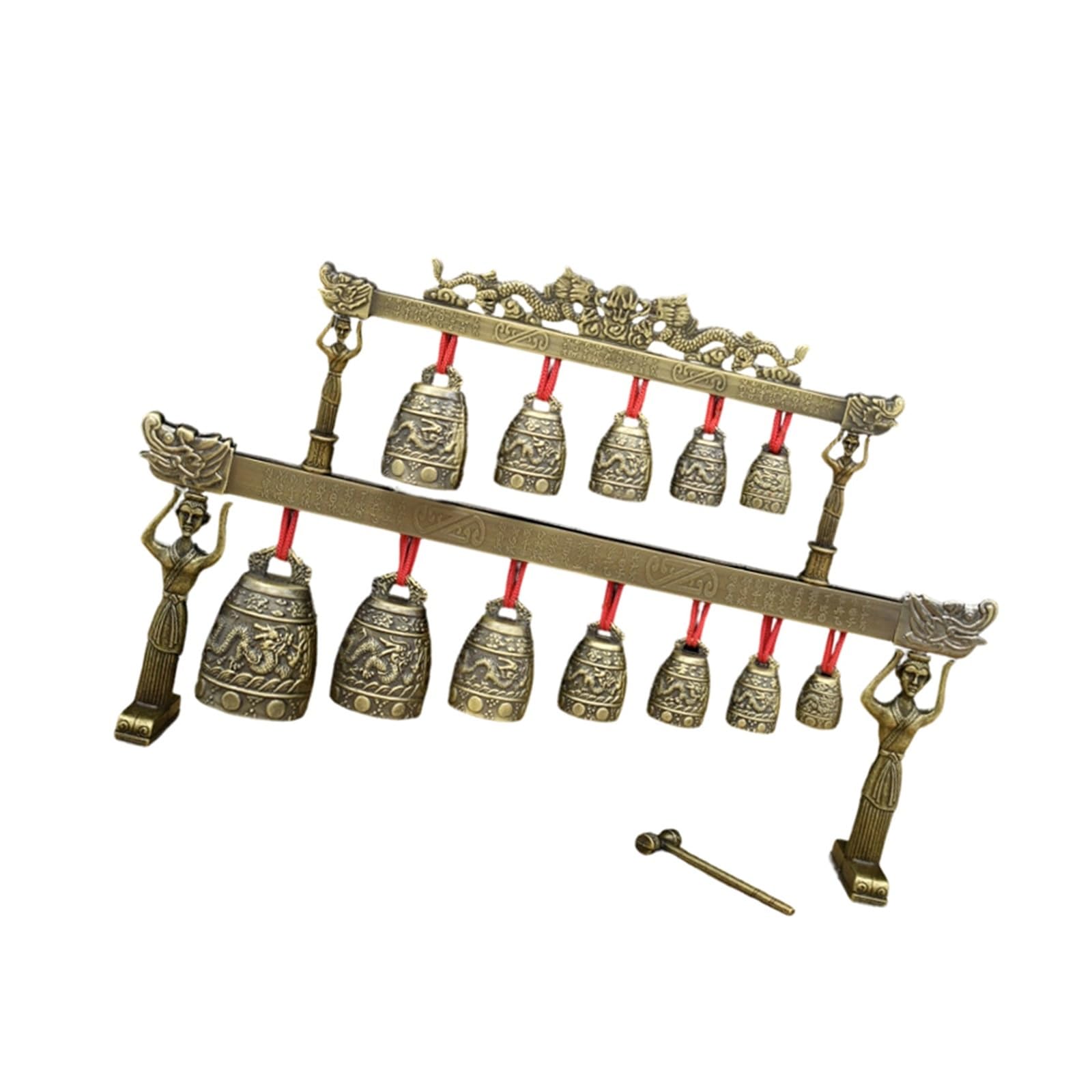 ZXFJYUIP Antique Style Chime Bells Musical Instrument Ornaments Living Room Decorations(4)