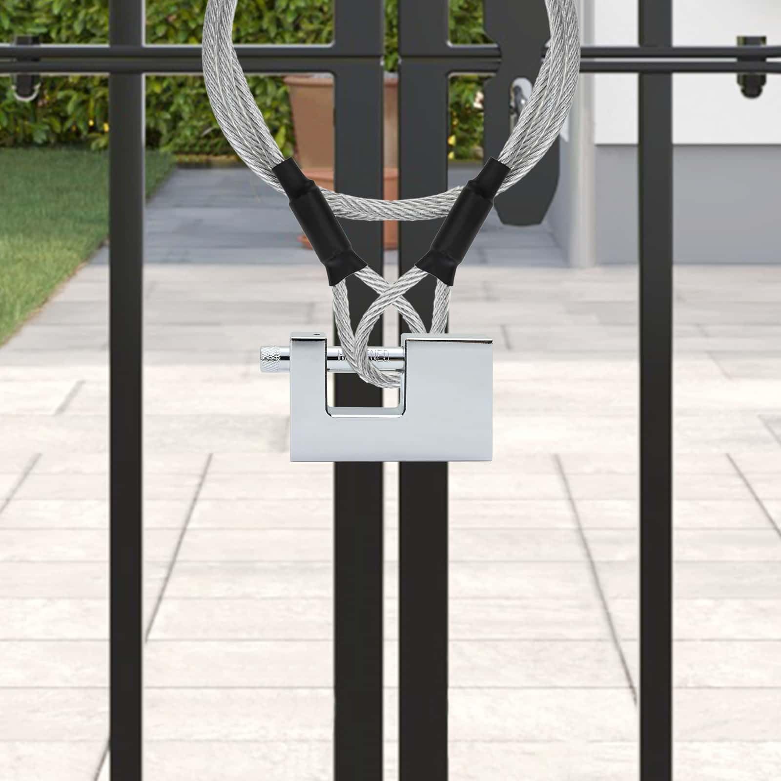 Set di 12 lucchetti in acciaio, 7,8 x 2 x 5 cm, argento, resistenti alle intemperie, per porte, armadi, con 36 chiavi incluse