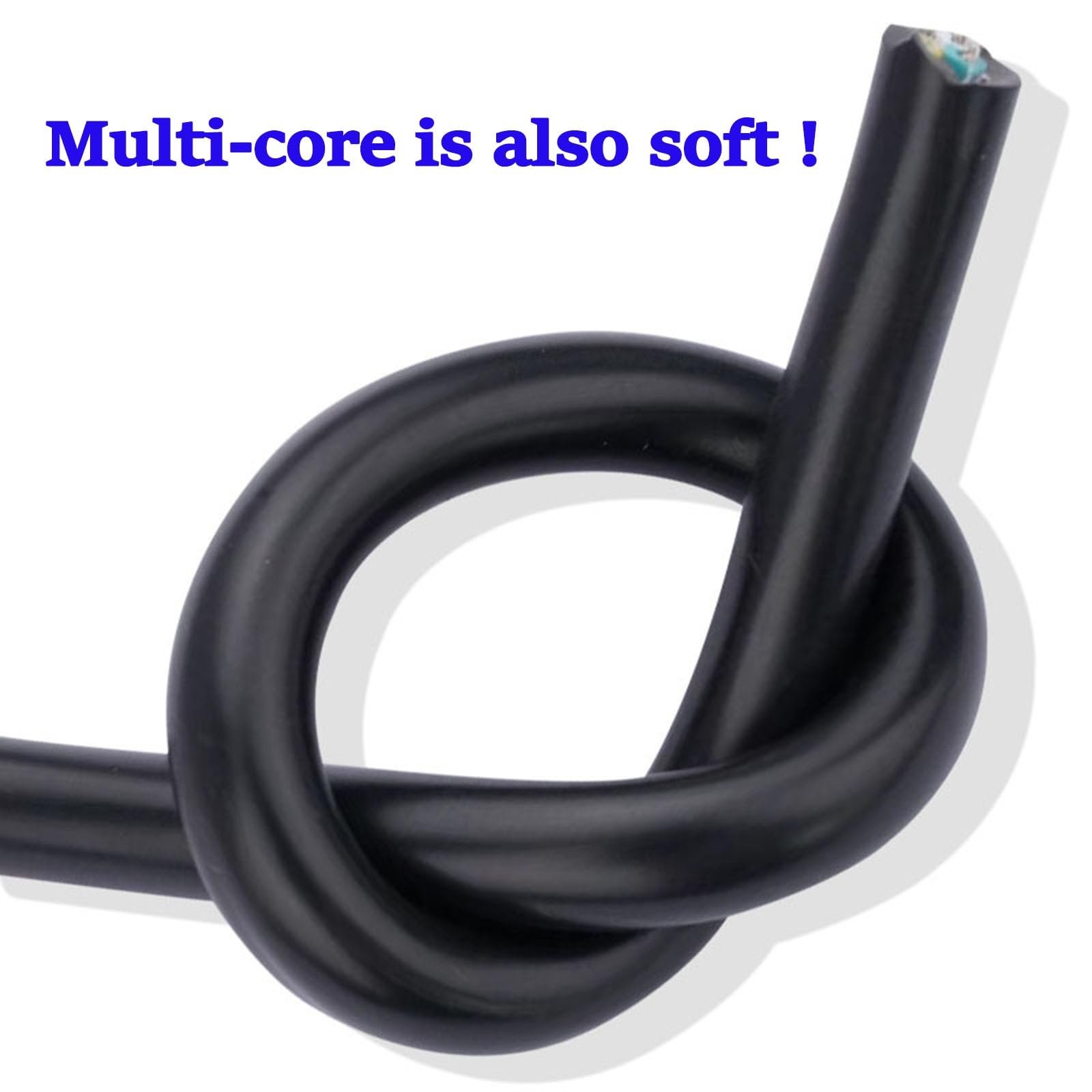 Ekranowany kabel alarmowy, 4-żyłowy ekranowany kabel skrętkowy RVVSP 0,2-1 mm² z żyłą miedzianą i osłoną PVC(65ft,4c-1mm2)