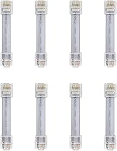 RIIEYOCA Short Cat5e 2" Ethernet Patch Cable Flat RJ45 Computer LAN Network Cable for Router, Modem, Switch, Server (Pack of 8, Grey)