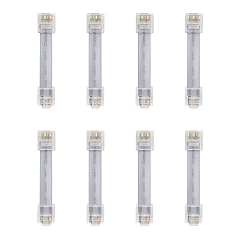 Short Cat5e Ethernet Patch Cable 5 CM,Flat RJ45 Computer LAN Network Cord for Router, Modem,Switch, Server8 Pack, Grey