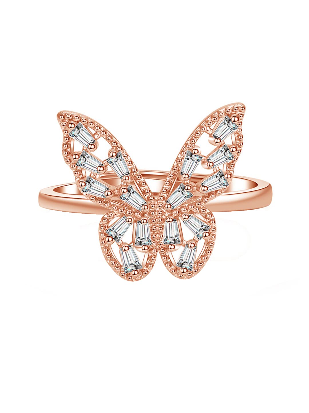 Yellow ChimesRing For Women Elegant Crystal Studded Butterfly Design Adjustable Rings for Women and Girls Valentine Gift for Girls (B09P2ZFFLG) Amazon Price History, Amazon Price Tracker