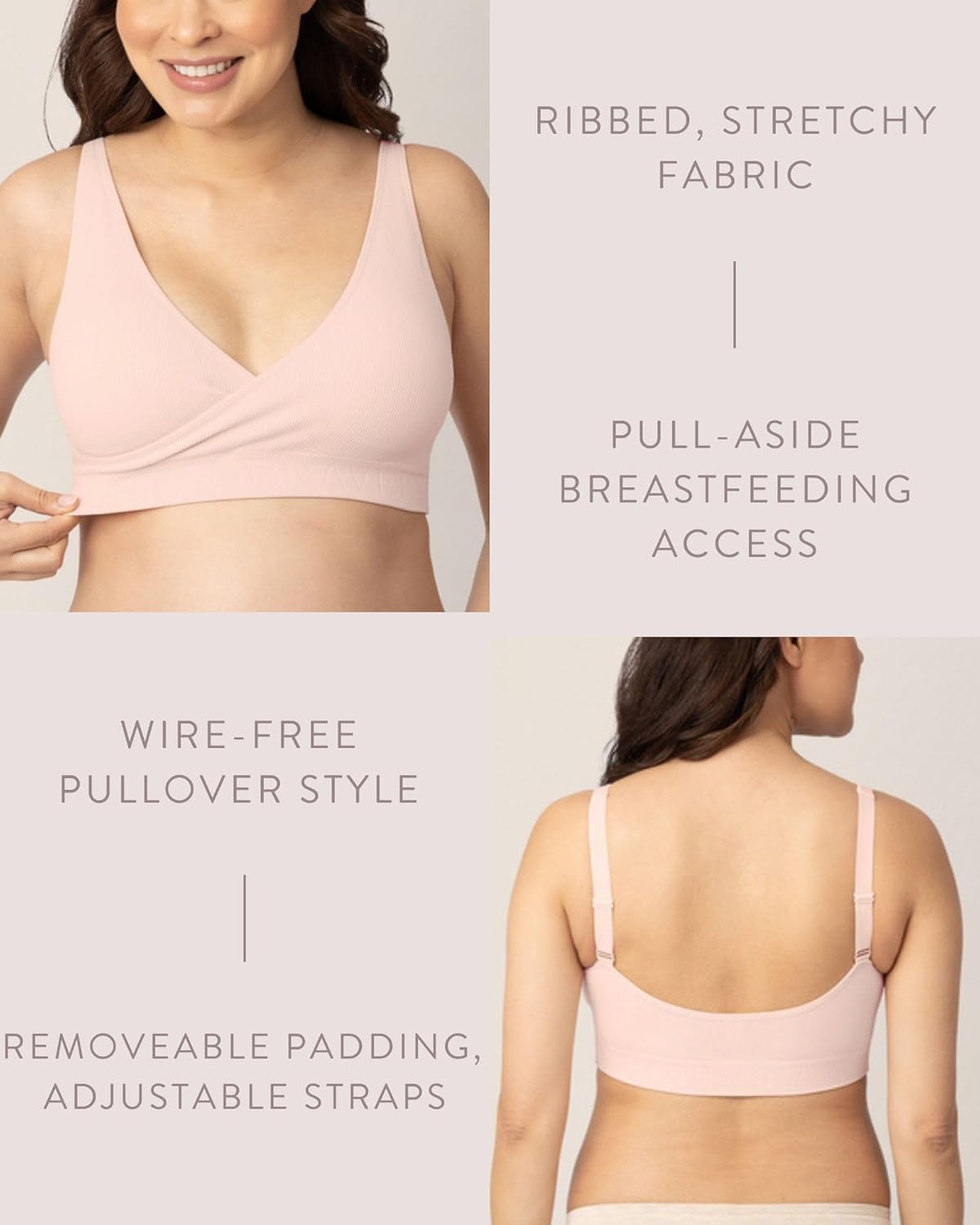 Kindred Bravely Sublime Adjustable Crossover Nursing Bra for Breastfeeding | Wireless Maternity - Image 3