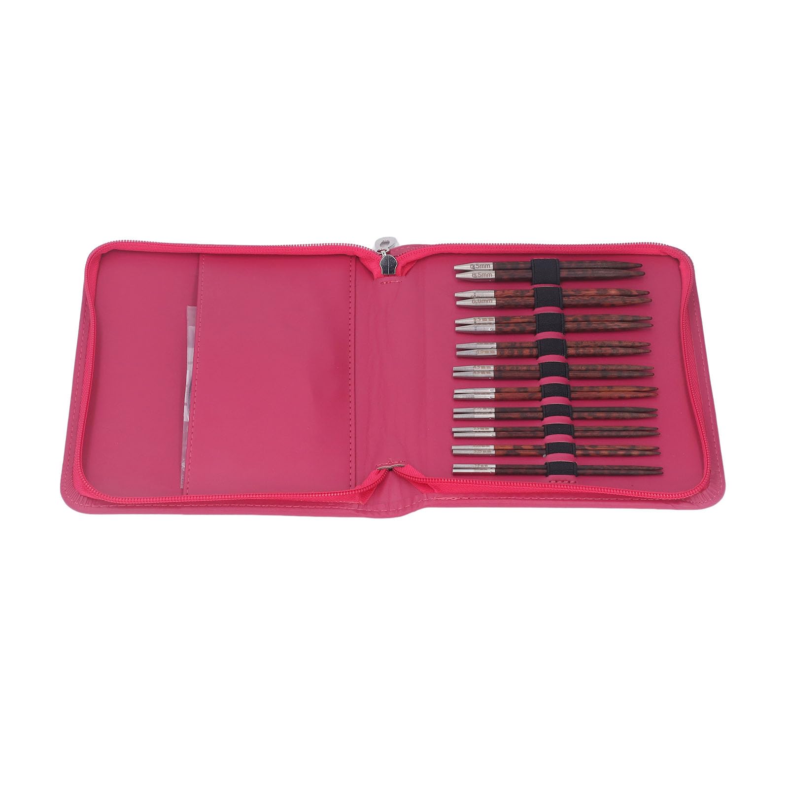 Hamwesh Zestaw Okrągłych Drutów do Robienia na Drutach, od 3,0 Mm do 6,5 Mm Ergonomiczny Drewniany Uchwyt Wymienne Druty Robienia na Drutach, Aluminium Stal Nierdzewna z torbą Przechowywania Czapek