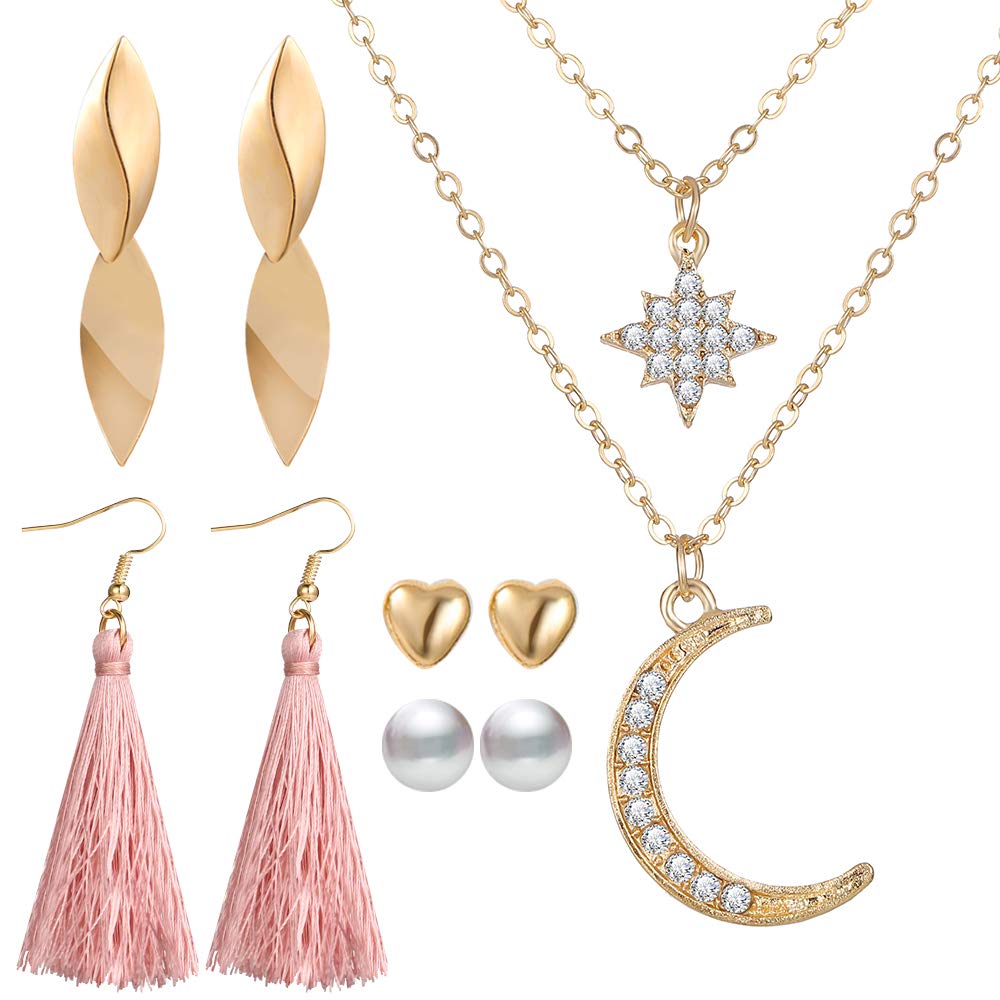 Jewels Galaxy Pearl Gold Plated Earrings with Necklace and Beautiful Rings with Bracelet for Women/Girls (CT-CB-MX-49536) (B08XJP4N4Q) Amazon Price History, Amazon Price Tracker
