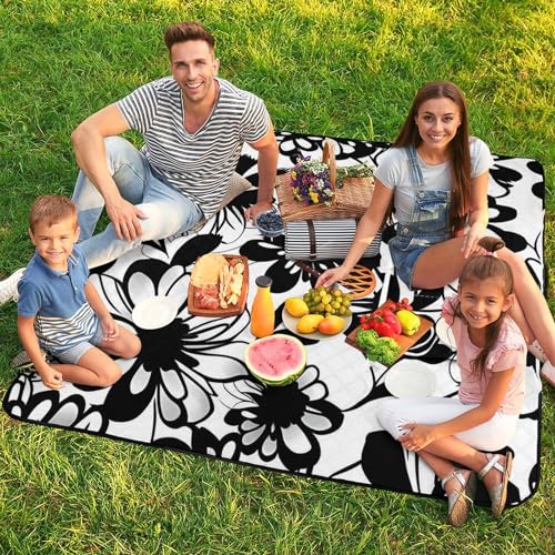 Couverture de pique-nique chic motif fleurs de plage durable - 8