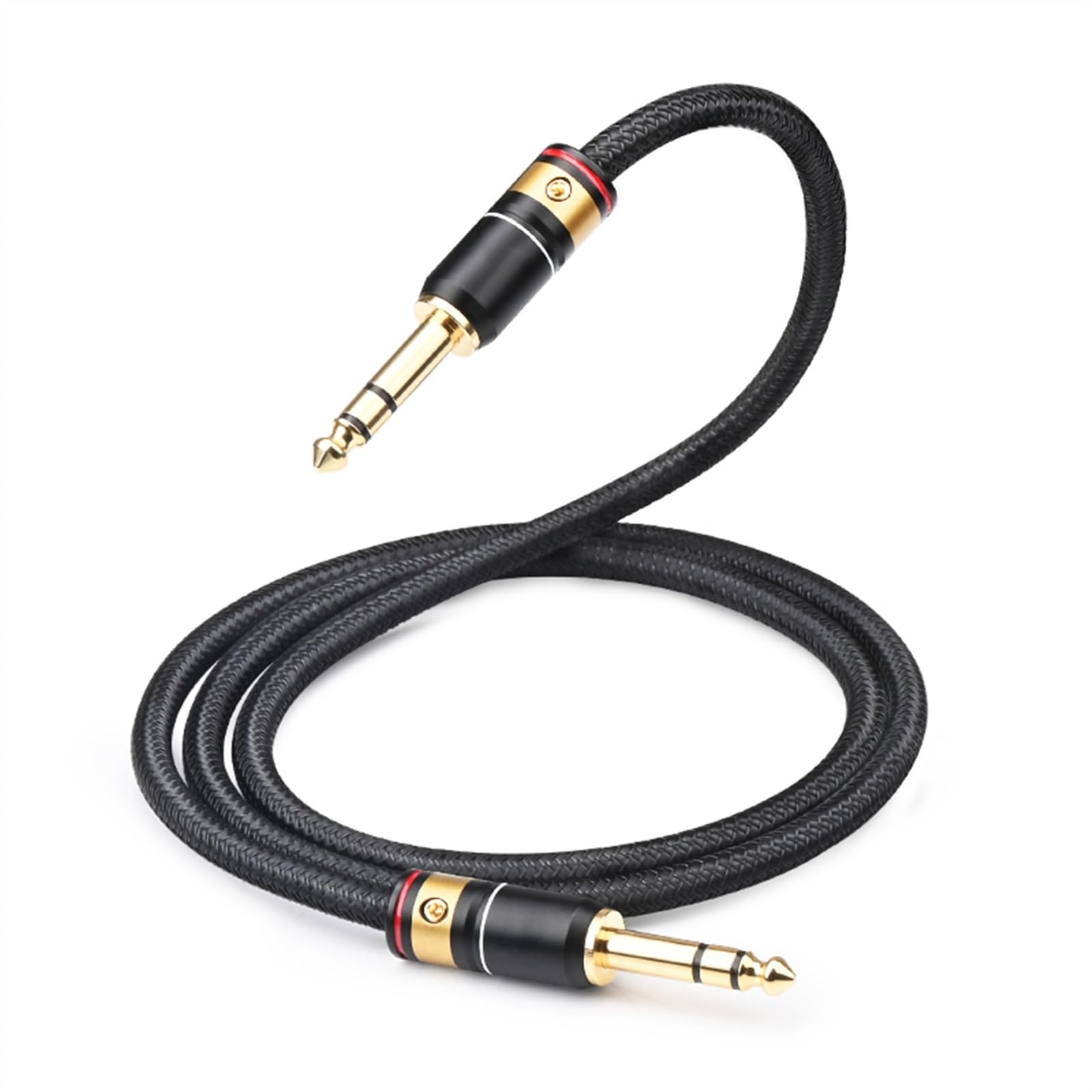 akcesoria do gitary Kabel Do Instrumentów Gitarowych 6.35mm 1/4 TRS Stereofoniczny Kabel Audio Do Gitary Elektrycznej Wzmacniacz Basowy Mandolina (Color : 2m)