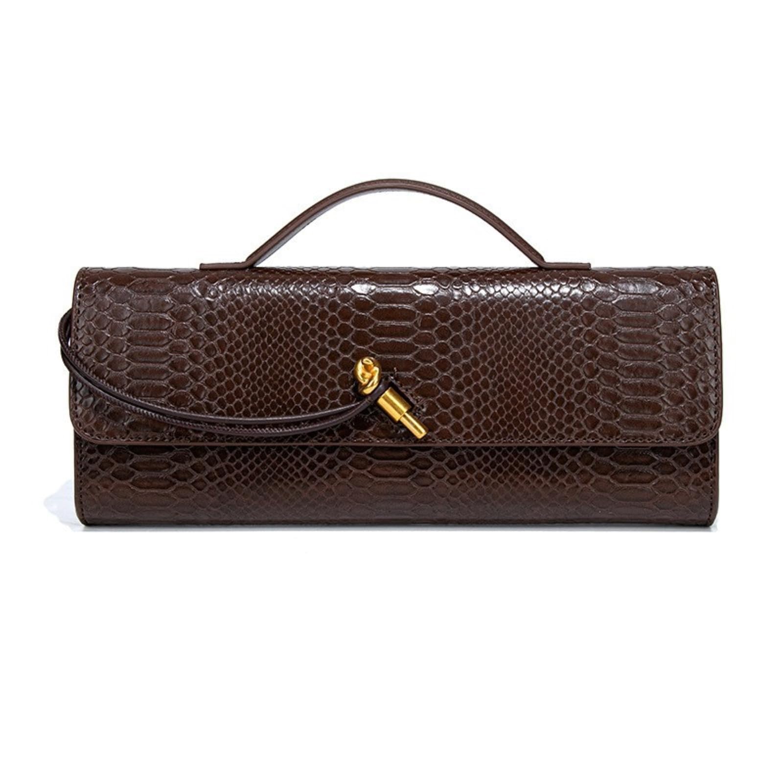 Torba crossbody, modna damska torba PU, długa kopertówka na ramię z klamrą wtykową