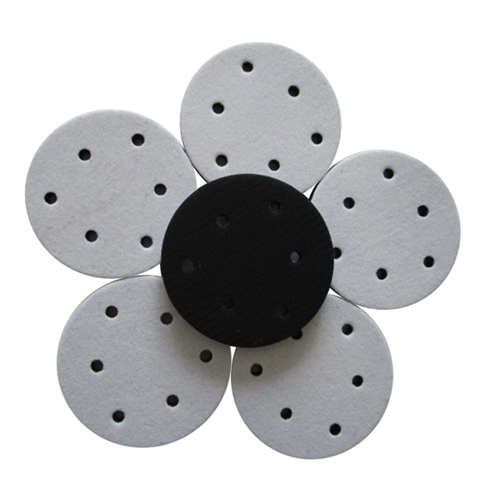 Almohadilla de Pulido Almohadilla de Interfaz Suave de 5 Pulgadas de 125 mm 125 mm y Almohadilla de Espuma Suave de Bucle for amortiguación y protección de la Almohadilla de Lijado (5 Paquetes)