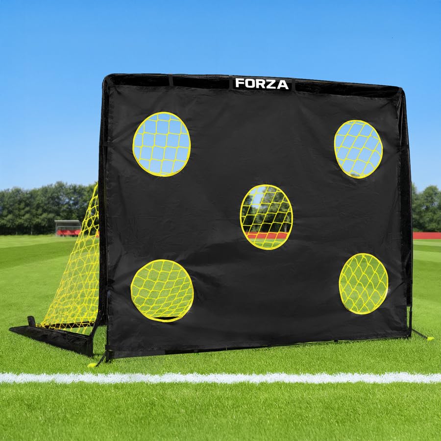 FORZA Flash Square Pop-Up Goal Target Sheets [6x Sizes] - Shooting & Passing Practice Aid – Durable Oxford Fabric Target Net (7ft x 5ft)