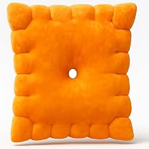 Cheese Cracker Plush Pillow &ndash; 10" Soft &amp; Huggable Stuffed Food Plush Toy &ndash; Cute Snack-Inspired Cuddly Gift for Kids &amp; Adults