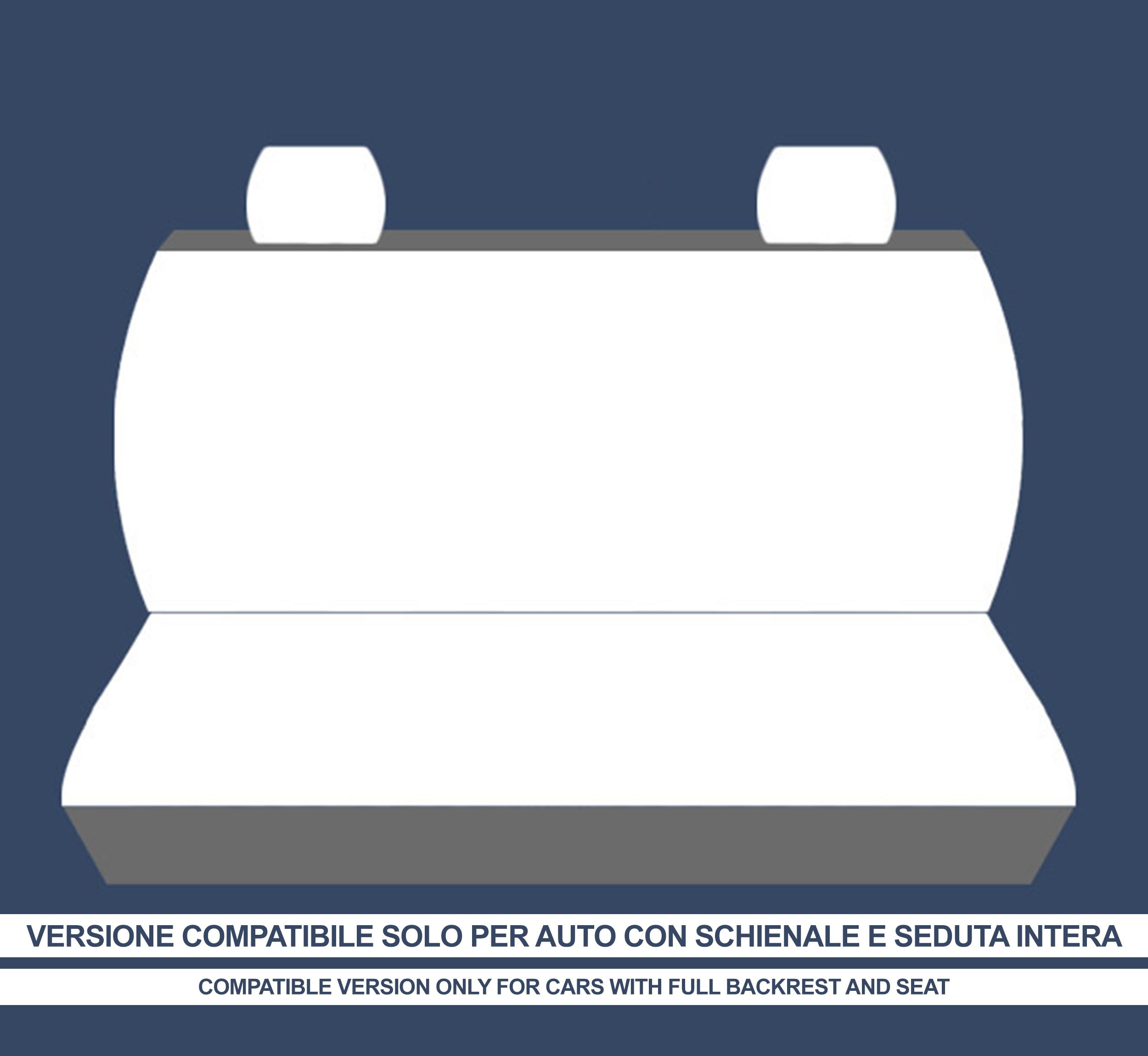 Auto Accessori Lupex Housses de siège Auto compatibles avec Cinquecento 500, Made in Italy, Tissu Polyester (Noir - Blanc modèle 2)