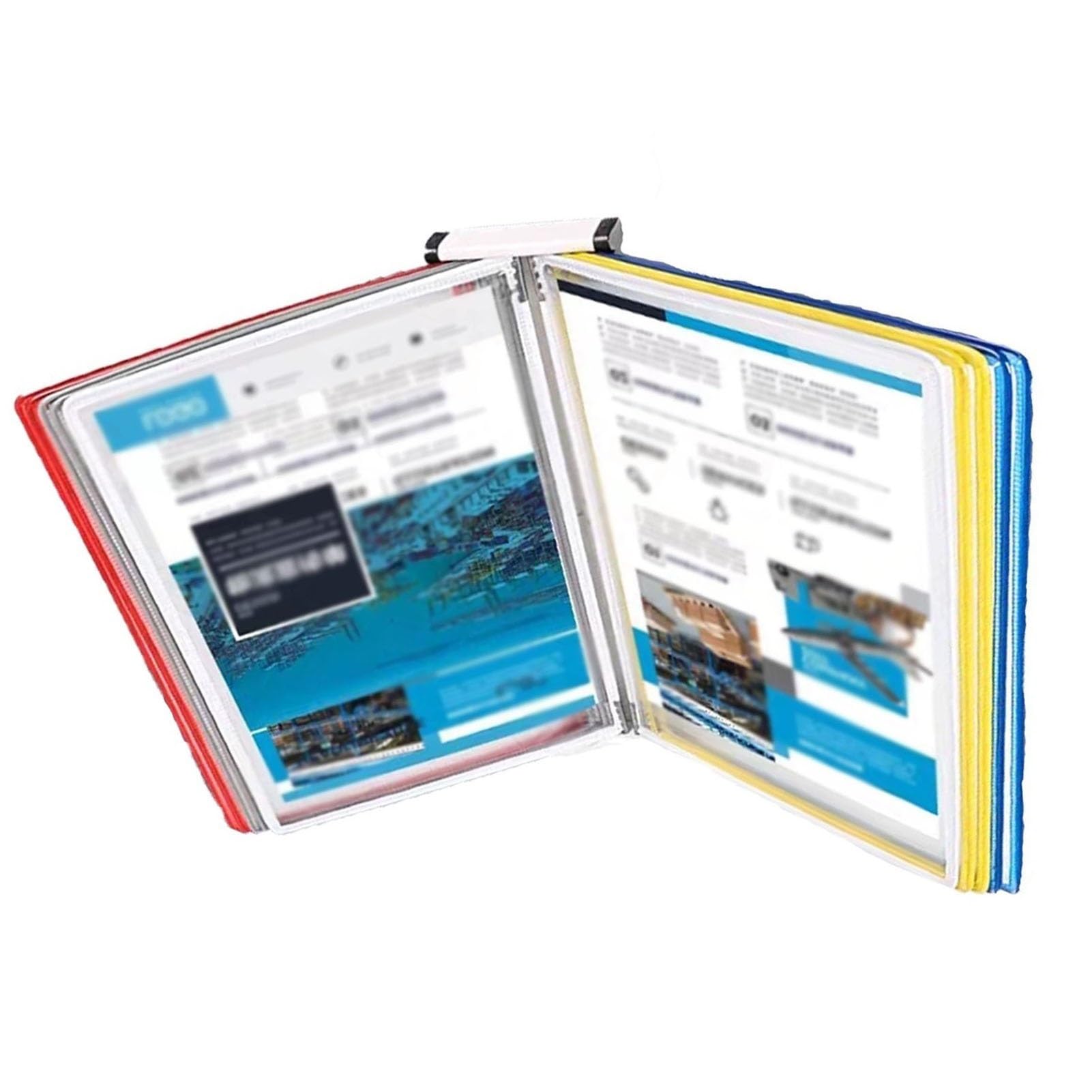 OLSKFUH File Organizer For Desk - With 10 Display Pockets Multicolor Durable Catalog Display Rack Promotional Brochu,