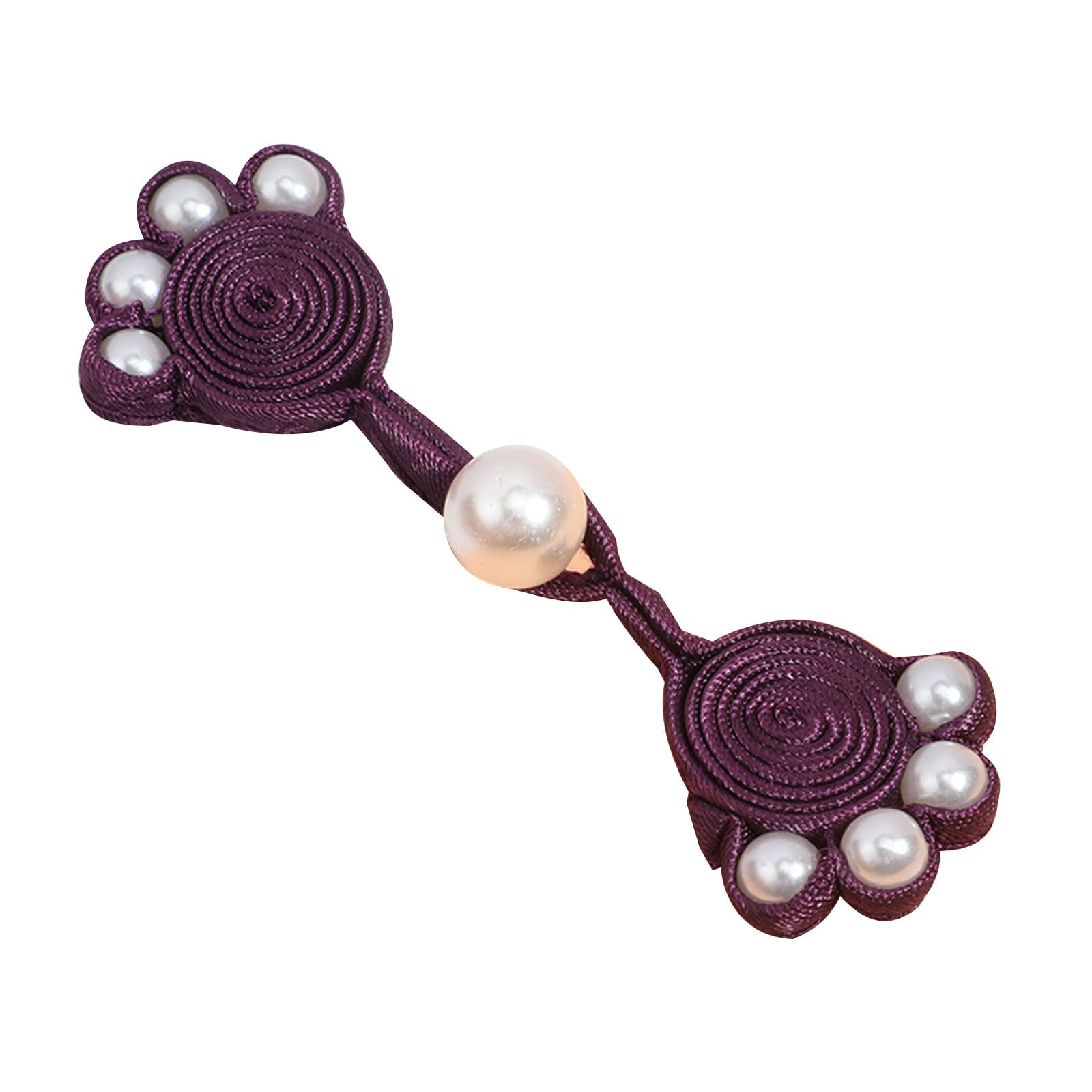 Buxuaaaa Sauce Chinese Cheongsam Buttons Knots Sewing Fasteners Braid Knit For Paw Buttons With Pearl Decor For Outfit Sew Sewing Fasteners And Buckles Braid Knit