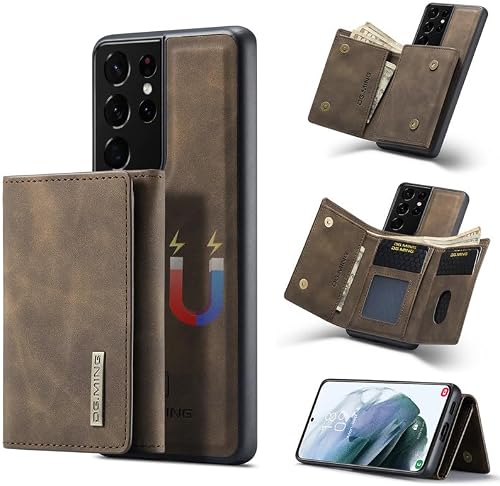 Yidai-Silu Carcasa Billetera Galaxy S23 Ultra 【Desmontable 2
