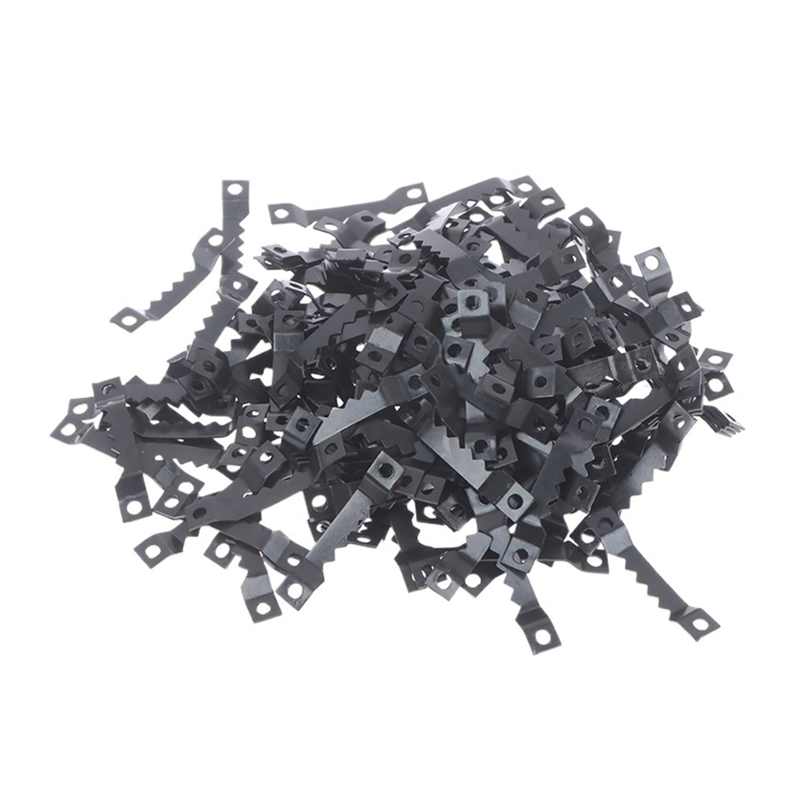 FOELANNE Sawtooth Picture Hook, 100pcs Sawtooth Picture Frame Hangers Multicolor 40x7mm(Black)