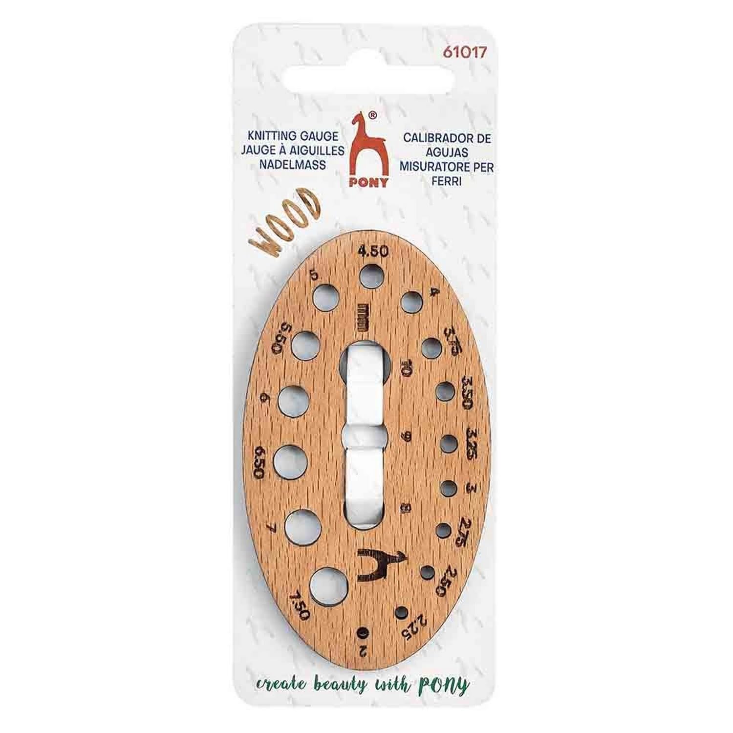 Pony Knitters Gauge Oval Wood - 1 Piece
